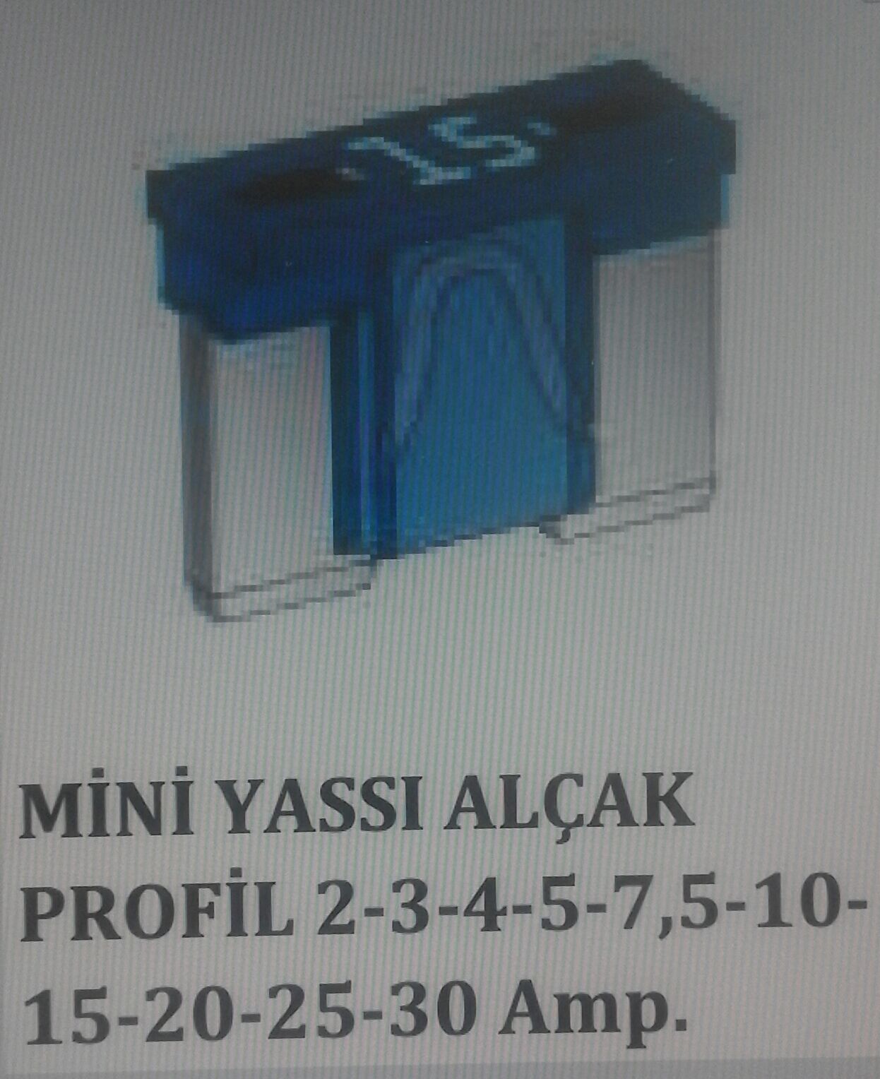 MTA-1-02-26 MİNİ YASSI SİGORTA MTA ALÇAK PRO.15 AMP 06.00270