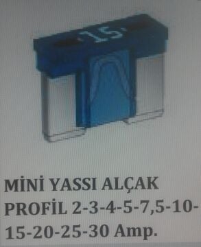 MTA-1-02-26 MİNİ YASSI SİGORTA MTA ALÇAK PRO.15 AMP 06.00270