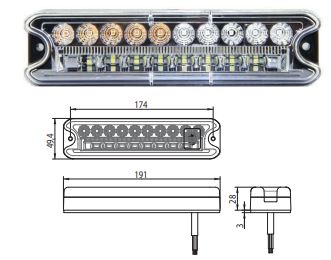 YD-D 0418 DSL 4021 LED 4 FONKSİYONLU LAMBA SOL KUYRUK LAMBA