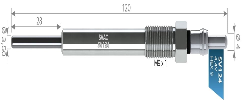 SVAC SV124 KIZDIRMA BUJİSİ FIORINO 1.3 MULTİJET ASTRA OPEL FİAT