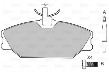 598061 DİSK FREN BALATASI (ÖN) RENAULT LAGUNA SAFRANE,MEGANE,SCENİC 6000008895