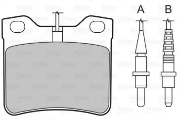 598063 DİSK FREN BALATASI (ARKA) PEUGEOT 406 2.0 T,2.1 TDI,COUPE 425130 4251-30