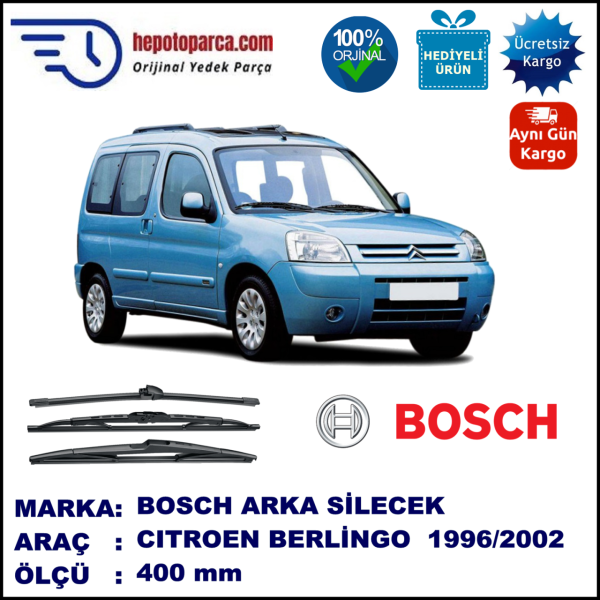 CITROEN Berlingo [M49] 400 mm 07.1996-11.2002 BOSCH Arka Silecek