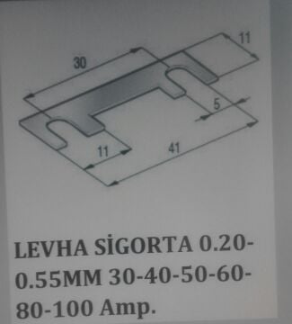 LEVHA SİGORTA MTA (SAC) 80 AMP. 02.00298
