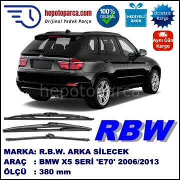 BMW X5 [E70] MUZ ARKA SİLECEK RBW ARACA ÖZEL (2006-2013)