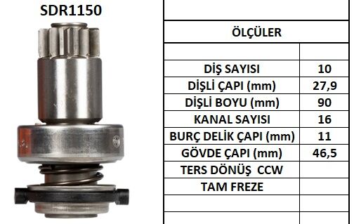 SDR1150  MARS DISLISI-10DIS VW GOLF III 1.0 1 6V TURBO 1.0