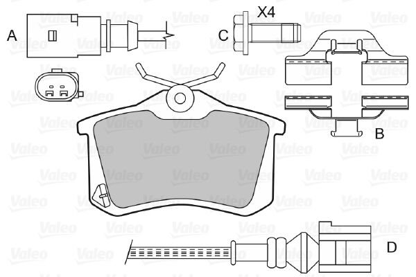 598180 DİSK FREN BALATASI (ARKA) PEUGEOT 405(92) 1J0698451F