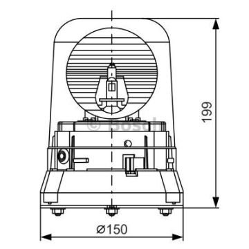 Döner Tepe Lambası - RKLE 200 RKLE 200 B1 12V Mavi