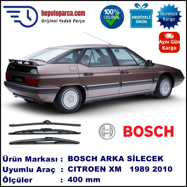 CITROEN XM [Y3, Y4] 400 mm 05.1989-10.2010 BOSCH Arka Silecek