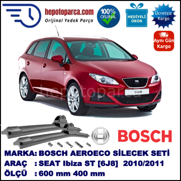 SEAT Ibiza ST [6J8] 03.2010-08.2011, 600 / 400 mm. BOSCH AEROECO Aparatlı Muz Silecek