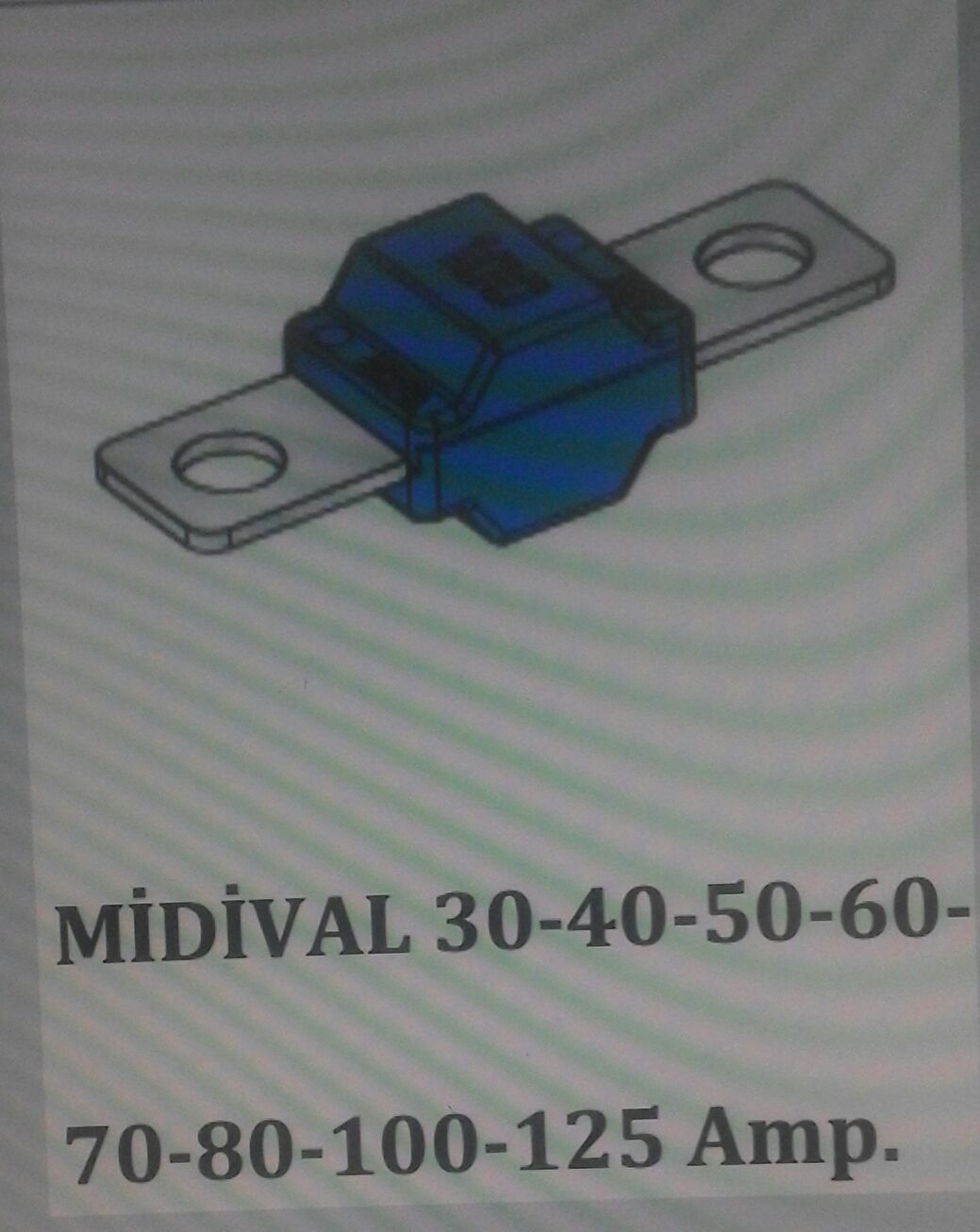 MTA-1-02-76 MTA MİDİVAL SİGORTA MTA ORJİNAL 100 AMP 06.02100 MAVİ