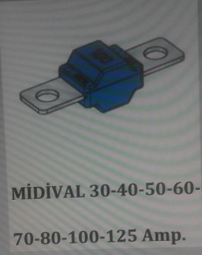 MTA-1-02-76 MTA MİDİVAL SİGORTA MTA ORJİNAL 100 AMP 06.02100 MAVİ
