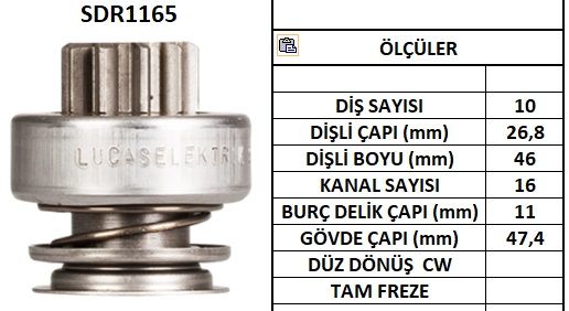 SDR1165  MARS DISLISI-10DIS FORD FIESTA 12 1. 4,1.6 16VFOCUS 1.4,1.6 16V