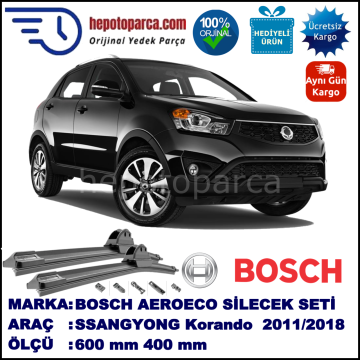 SSANGYONG Korando C  03.2011-..., 600 / 400 mm. BOSCH AEROECO Aparatlı Muz Silecek