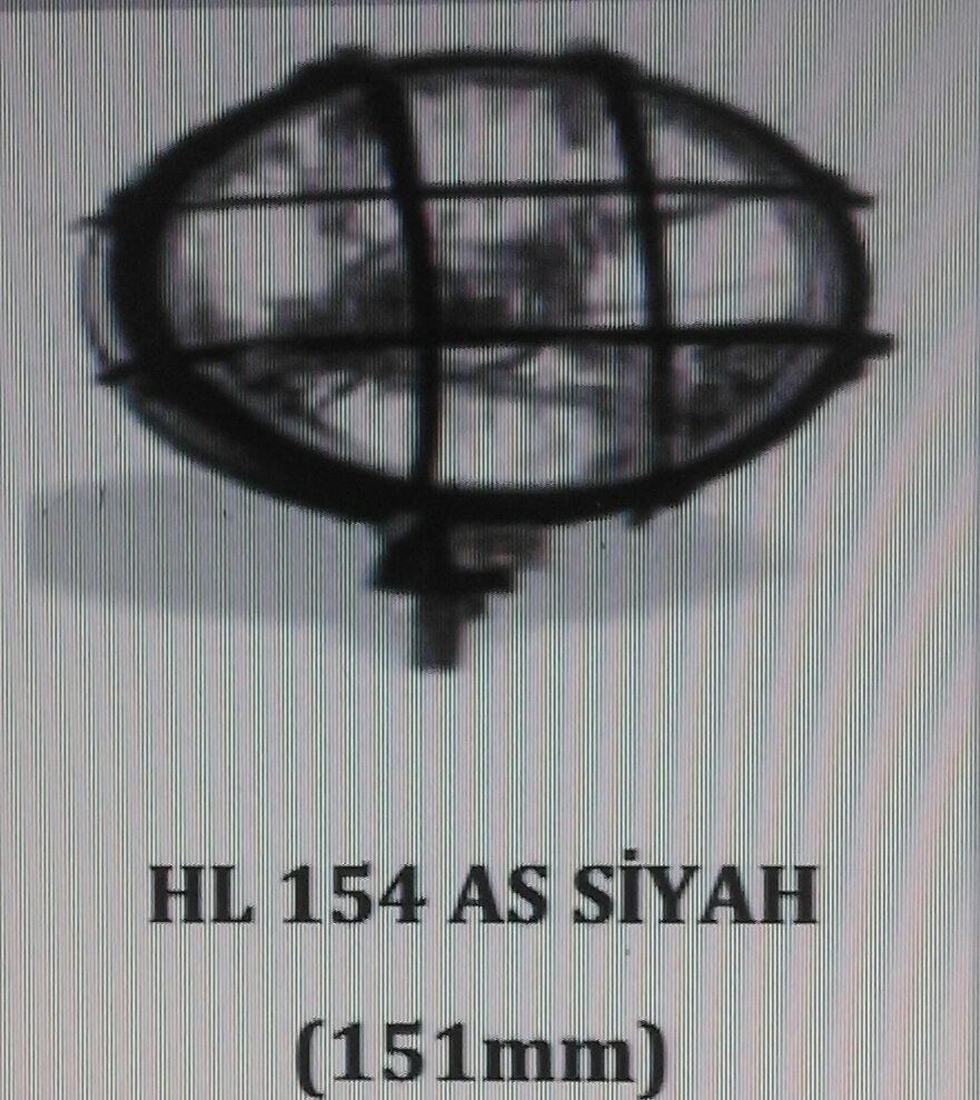 HL 154 AS  TRAKTÖR FARI  SİYAH  IZGARALI  