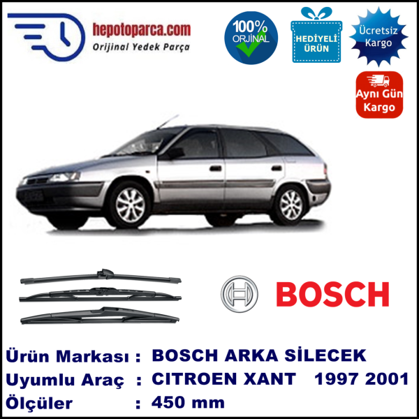 CITROEN Xantia Break [X2] 400 mm 12.1997-11.1999 BOSCH Arka Silecek