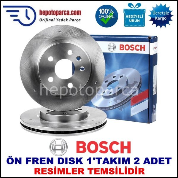 VW VOLKSWAGEN Passat 2.0 FSI 11.2005 - 07.2010 ÖN FREN DİSKİ BOSCH