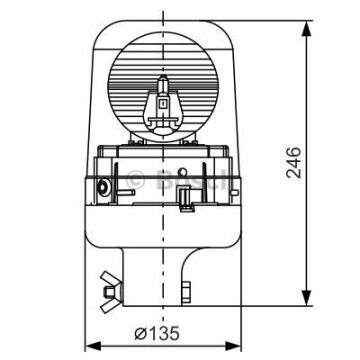 Döner Tepe Lambası - RKLE 200RKLE 200 A 12V Mavi