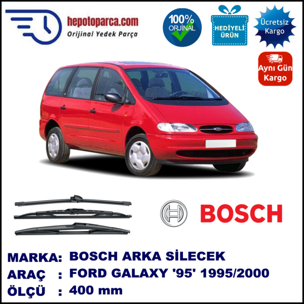 FORD Galaxy [95] 400 mm 02.1995-03.2000 BOSCH Arka Silecek