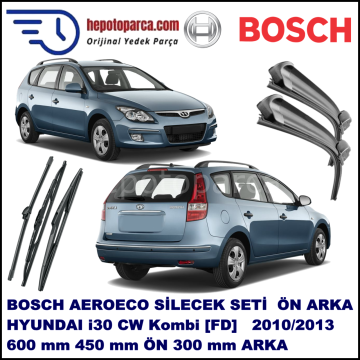 HYUNDAI i30 CW Kombi [FD] 04,2010-09,2012 Bosch Aeroeco Ön ve Arka Silecek Takımı