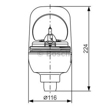 Döner Tepe Lambası - RE 60RE-60 FLX 24V Sarı renk