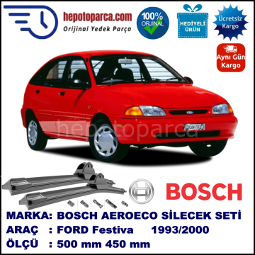 FORD Festiva  01.1993-10.2000, 500 / 450 mm. BOSCH AEROECO Aparatlı Muz Silecek