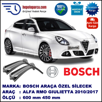 ALFA ROMEO Giulietta [940] 05.2010-… , 600 / 450 mm. BOSCH AEROECO Aparatlı Muz Silecek