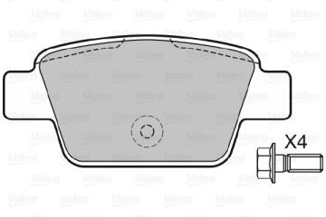 598633 DİSK FREN BALATASI (ARKA) FIAT STİLO 1.6 16V,1.8 16V,1.9 JTD(01) 77364590 77362271