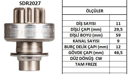 SDR2027  MARS DISLISI-11DIS  RENAULT 9,11 DIZ EL FRANSIZ TIP