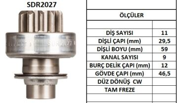 SDR2027  MARS DISLISI-11DIS  RENAULT 9,11 DIZ EL FRANSIZ TIP
