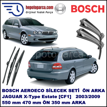 JAGUAR X-Type Estate [CF1] 03,2003-12,2009 Bosch Aeroeco Ön ve Arka Silecek Takımı