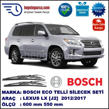 LEXUS LX [J2] 02.12-... 600 / 550 mm. BOSCH ECO Telli Silecek 2'li Takım