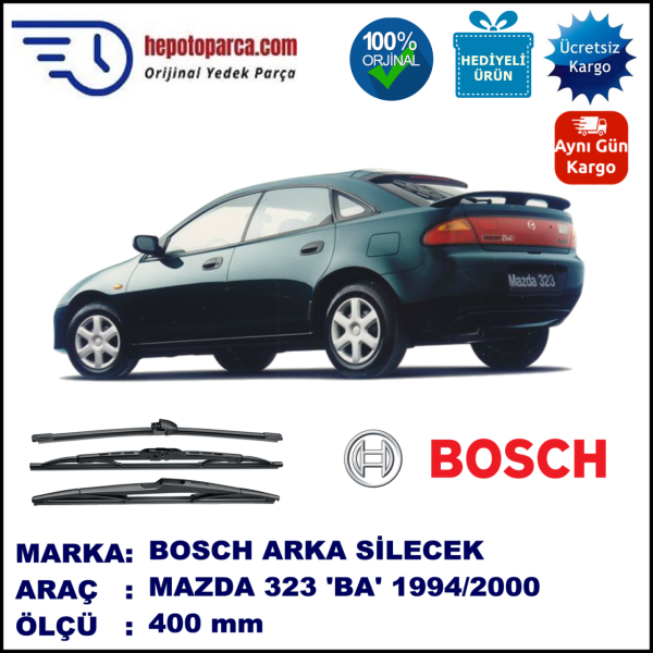 MAZDA 323 Hatchback [BA] 400 mm 06.1994-09.2000 BOSCH Arka Silecek