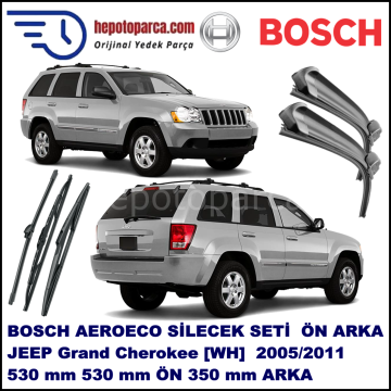 JEEP Grand Cherokee [WH] 03,2005-10,2011 Bosch Aeroeco Ön ve Arka Silecek Takımı
