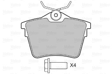 598664 DİSK FREN BALATASI (ARKA) PEUGEOT 407 2.0 HDİ,2.0i,2.2i,3.0 V6 425404 4254-04