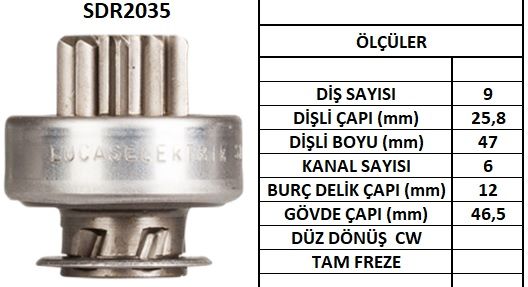 SDR2035  MARS DISLISI-9DIS  BUICK-CADILLAC-CH EVROLET-ISUZUGM-OLDSMOBILE-PONTIAC-SAAB