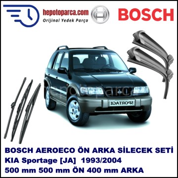 KIA Sportage [JA] 05,1993-08,2004 Bosch Aeroeco Ön ve Arka Silecek Takımı