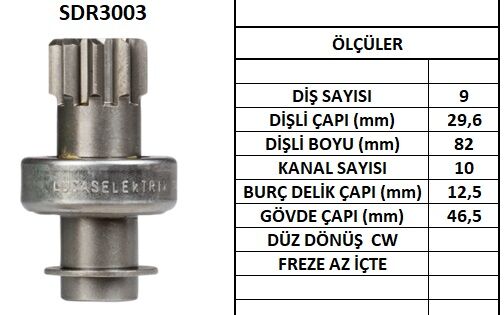 SDR3003  MARS DISLISI-9DIS  TOYOTA CARINA,CEL ICA,COROLLA,CORONA,CROWN,HILUX