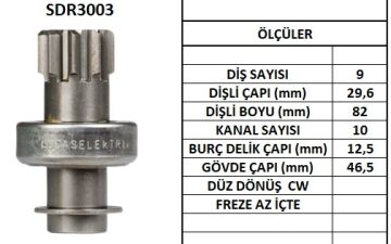 SDR3003  MARS DISLISI-9DIS  TOYOTA CARINA,CEL ICA,COROLLA,CORONA,CROWN,HILUX