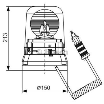 Döner Tepe Lambası - RKLE 200RKLE 200 A 12V Kırmız