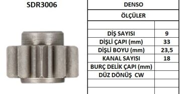 SDR3006  MARS DISLISI-9DIS ISUZU KB 18,20,21, TROOPER TD,JEEPRENEGADE
