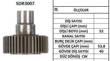 SDR3007  MARS DISLISI-40DIS  ISUZU-HONDA-TOYO TA-CHRYSLER ACURA-LEXUS
