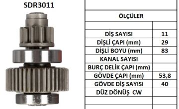 SDR3011  MARS DISLISI-11DIS CHRYSLER - TOYOTA  KISA FREZE