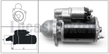 LUCAS 27526       MARŞ MOTORU 12V BMC KAMYON  GENİŞ GÖVDE 10 DİŞ