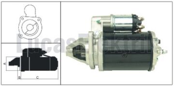 LUCAS 27539       MARŞ MOTORU HİDROMEK MF 278  DODGE 950 250 MASSEY FERGUSON