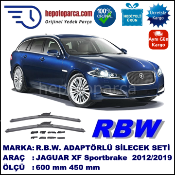 JAGUAR XF Sportbrake  09.2012-..., 600 / 450 mm.  RBW  ADAPTÖRLÜ MUZ SİLECEK SETİ