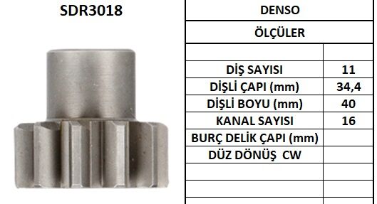 SDR3018  MARS DISLISI-11DIS NIPPO DENSO-LESTE R