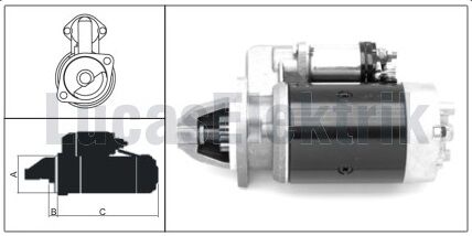 LUCAS 61924011 MARŞ MOTORU BAŞAK TRAKTÖR  12V 2,1 KW 11 DİŞ
