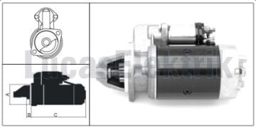 LUCAS 61924011 MARŞ MOTORU BAŞAK TRAKTÖR  12V 2,1 KW 11 DİŞ