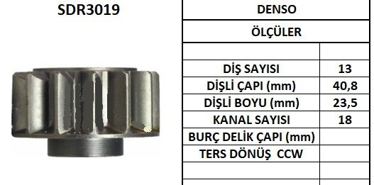 SDR3019  MARS DISLISI-13DIS  NIPPO DENSO-LEST ER